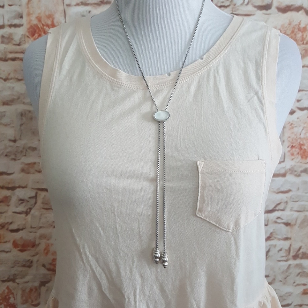 New Free People Continental Ruffled Peplum Tank - Picture 2 of 7
